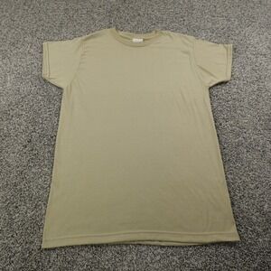 Military Shirt Mens M Beige Short Sleeve Army Troop Support Uniform Skilcraft